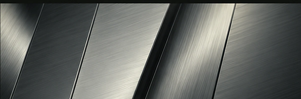 Illustrative close-up of brushed metal architectural panels. Not a Marde product photograph.